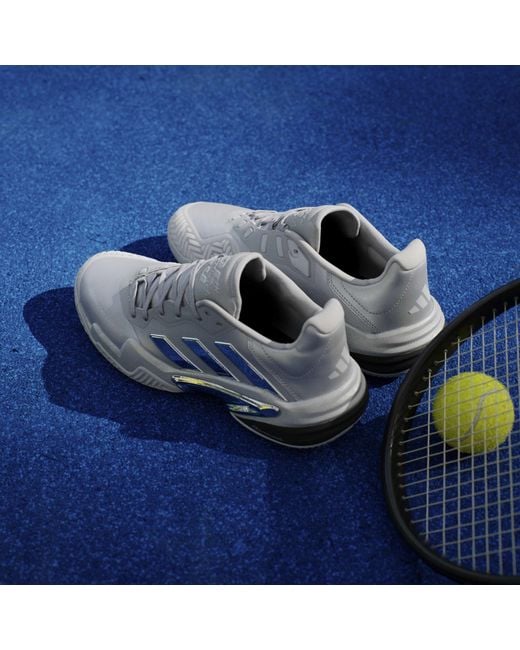 Adidas Gray Barricade 13 Edition Tennis Shoes for men