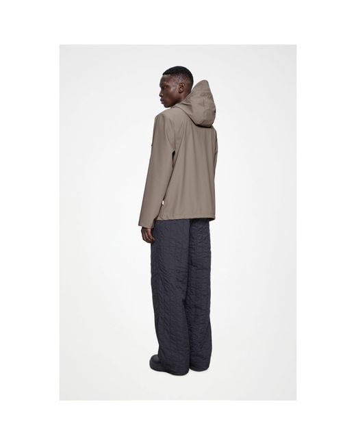 Rains Brown Pocket Waterproof Jacket
