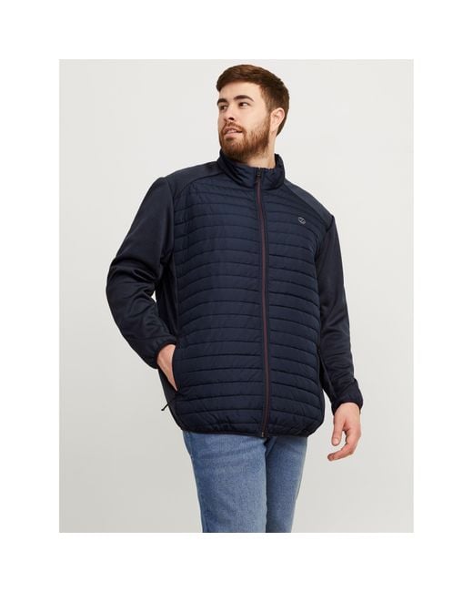 Jack & Jones Blue Lightweight Quilted Puffer Jacket for men