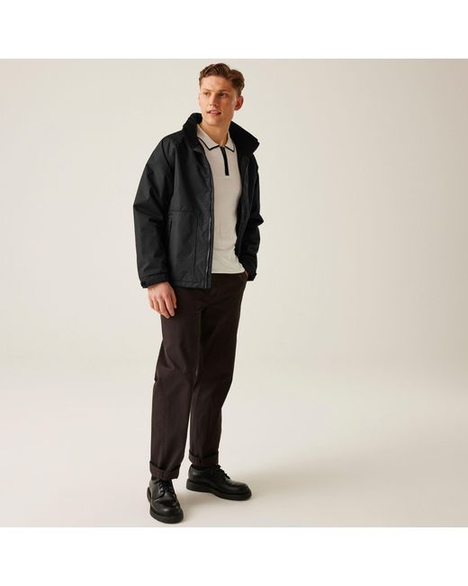Regatta Gray Hudson Fleece Lined Waterproof Insulated Jac for men