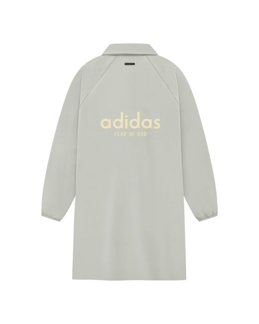 Adidas Gray Athletic Weather-Resistant Overcoat for men