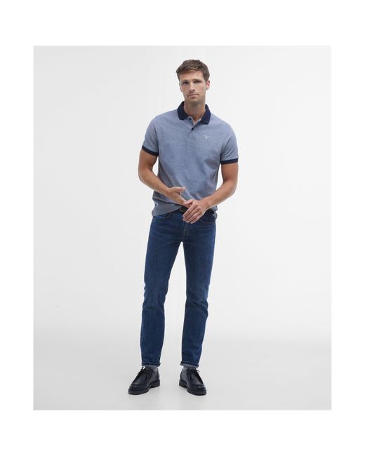 Barbour Blue Sports Polo Mix Shirt for men