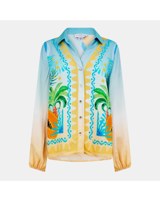 Never Fully Dressed Green Rio Miley Long Sleeve Patterned Shirt