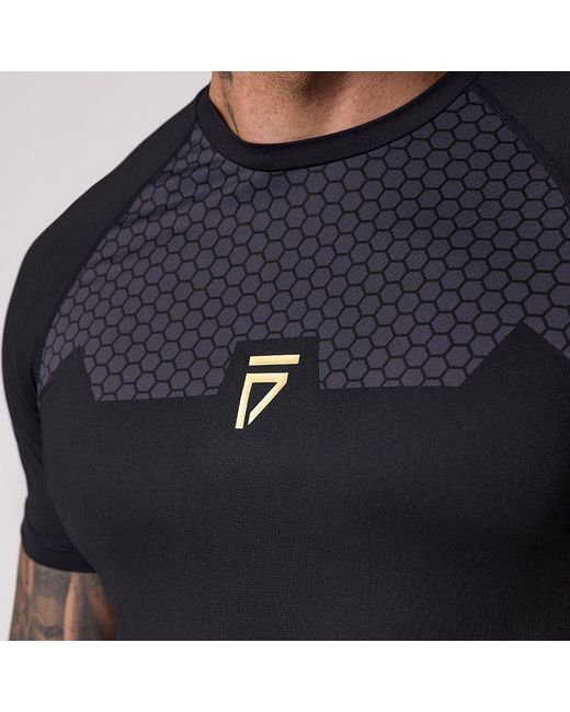 Gym King Blue Gk Short Sleeve Rash Guard Top Adults