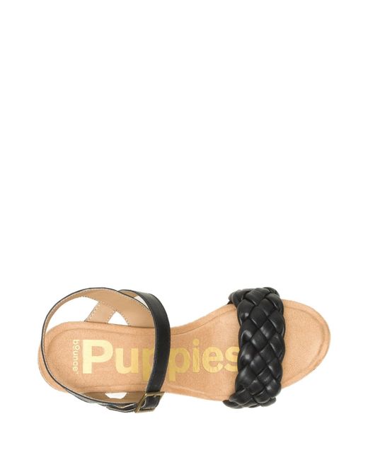 Hush Puppies Black Poppy Quarter Strap Sandal