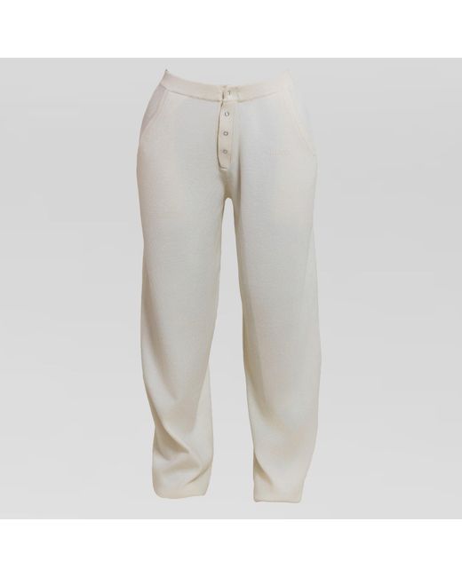 Mars the Label Gray Button Knitted Trousers