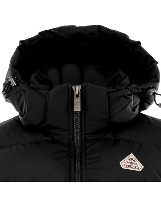 Pyrenex Black Spoutnic Water Resistant Duck Down Hooded Gilet for men