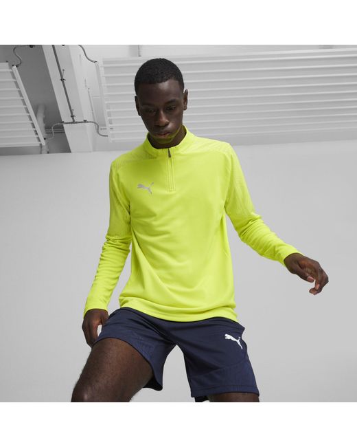 PUMA Yellow Teamfinal Training 1/4-Zip Fleece for men