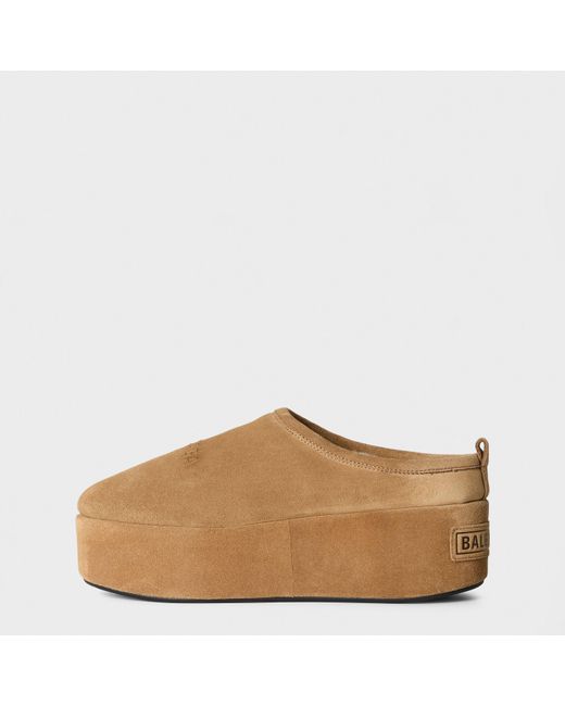 Balenciaga Brown Alaska Platform Mule Slippers