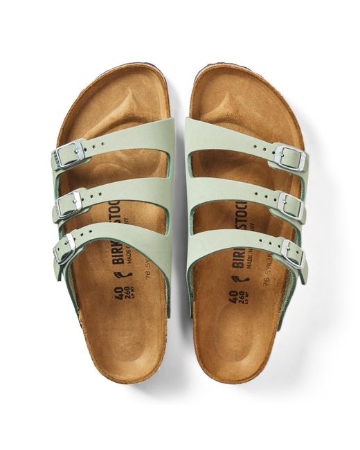 Birkenstock White Florida Hex Flat Sandals