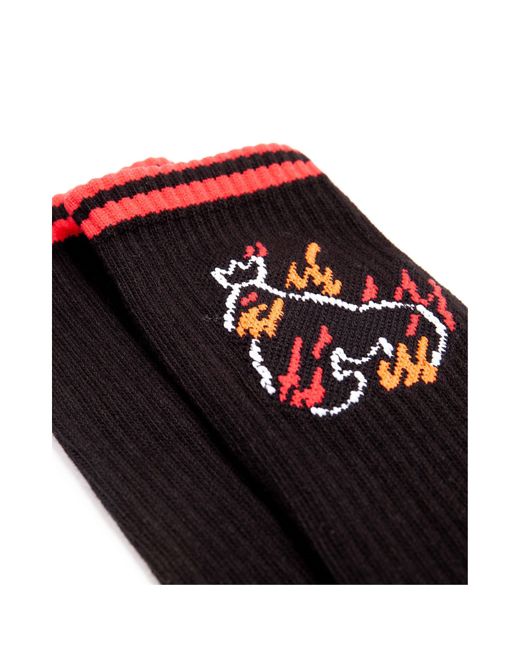 Money Black Flaming Ape Sport Sock 3Pk for men