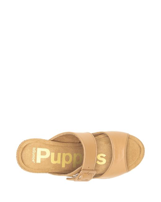 Hush Puppies Brown Poppy Buckle Slide