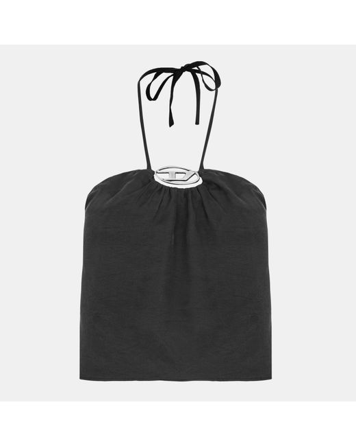 DIESEL Black Adjustable Wrap Top