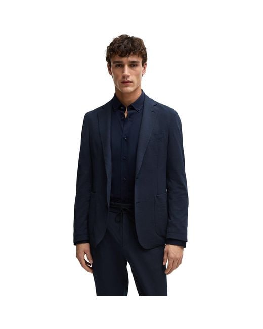 Boss Blue P-Hanry-J-Wg-241 Tailored Suit Jacket for men