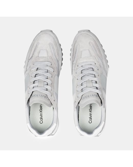 Calvin Klein White Suede Trainers for men