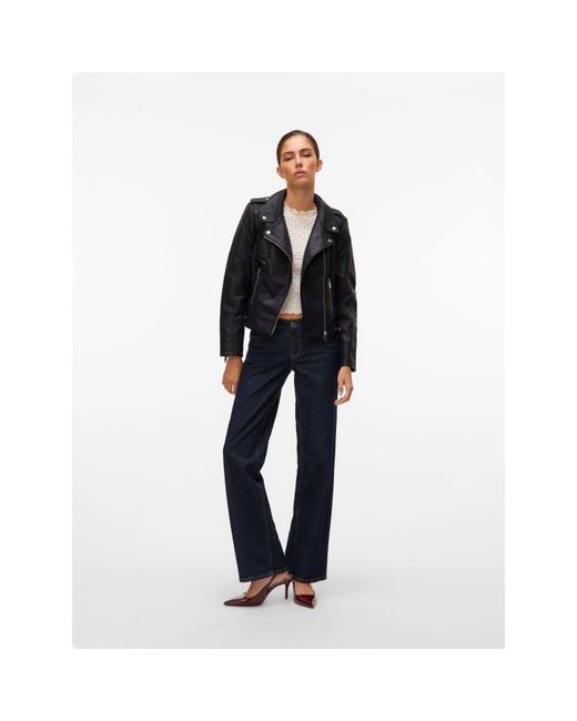 Vero Moda Black Coated Faux Leather Jacket