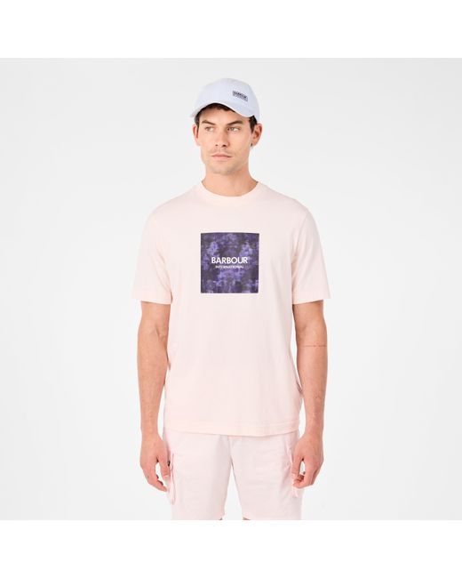 Barbour Pink Camo Graphic Print T-Shirt for men