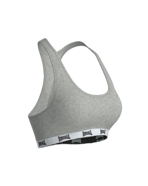 Lonsdale Gray Sports Bra Ladies
