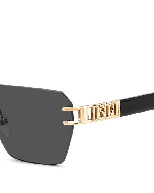 DSquared² Gray Rectangle Uv Protection Sunglasses for men