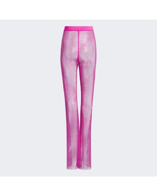 Adidas Pink X Ivy Park Crystal Mesh Cover-Up Trousers