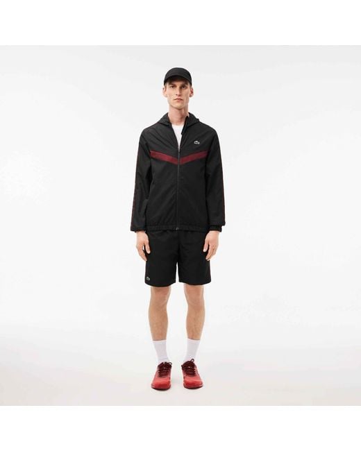 Lacoste Black Taped Tracksuit Top for men