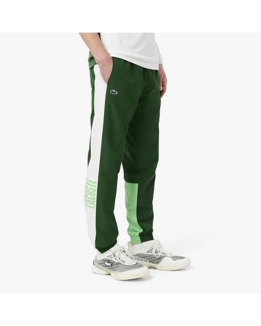 Lacoste Green Tennis Colour Block Joggers for men