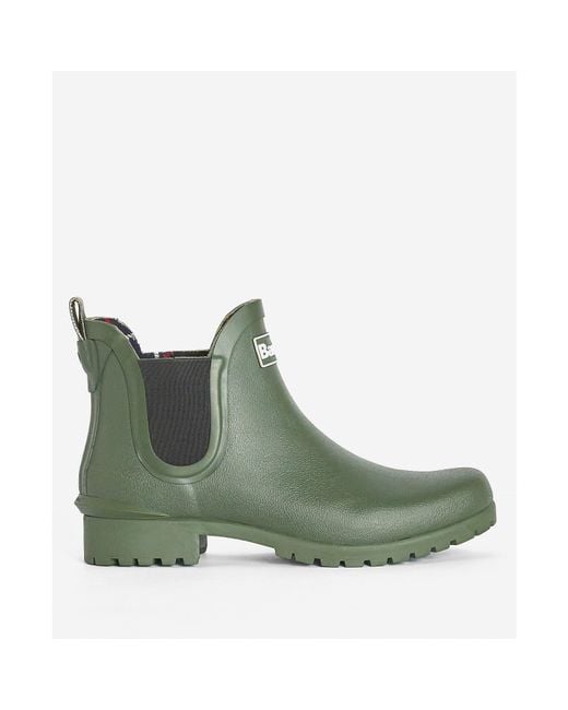 Barbour Green Wilton Chelsea Wellington Boots