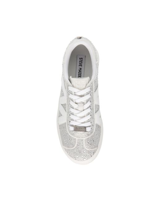 Steve Madden White Low Top Platform Sneakers