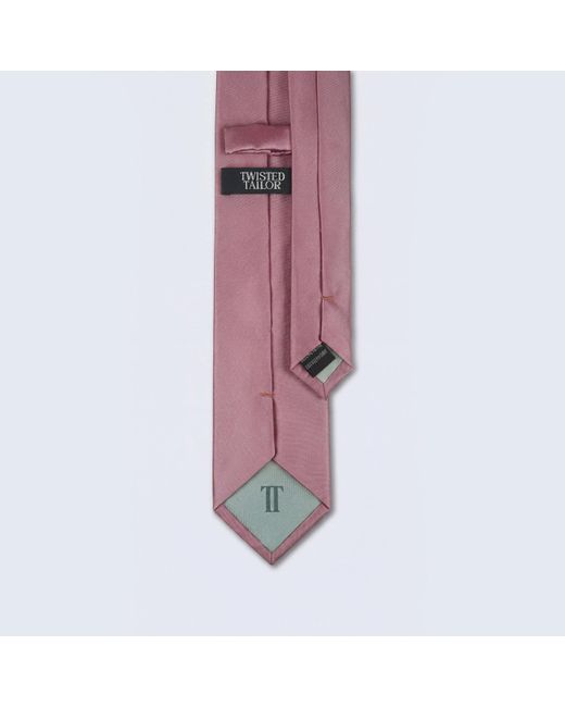 Twisted Tailor Purple Ellroy Plain Tie for men