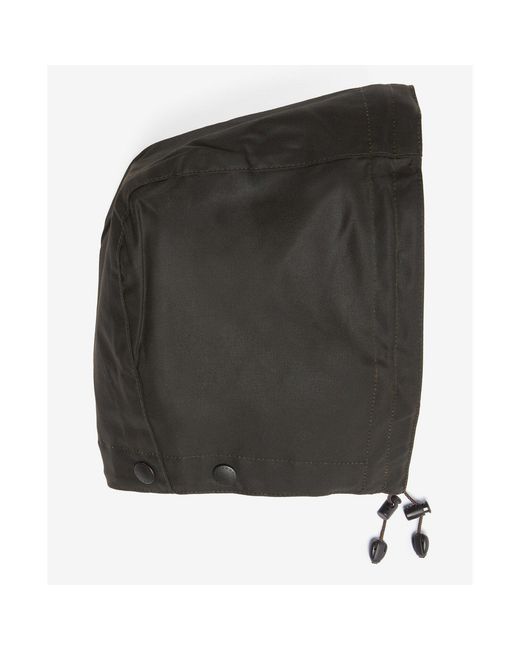 Barbour Black Sylkoil Attachable Waxed Hood