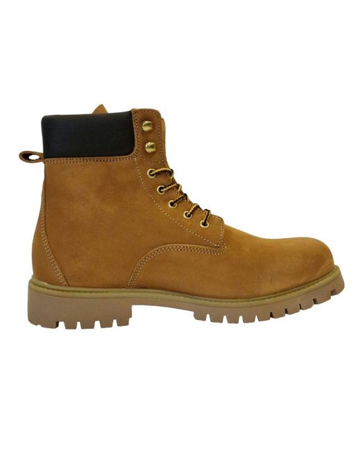 Lee Cooper Brown 6In Rugged Boots for men