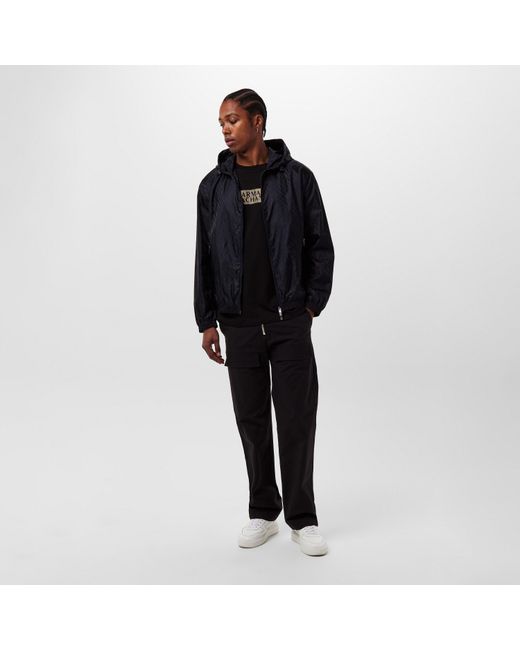 ARMANI EXCHANGE Blue Water-Resistant Rain Anorak for men