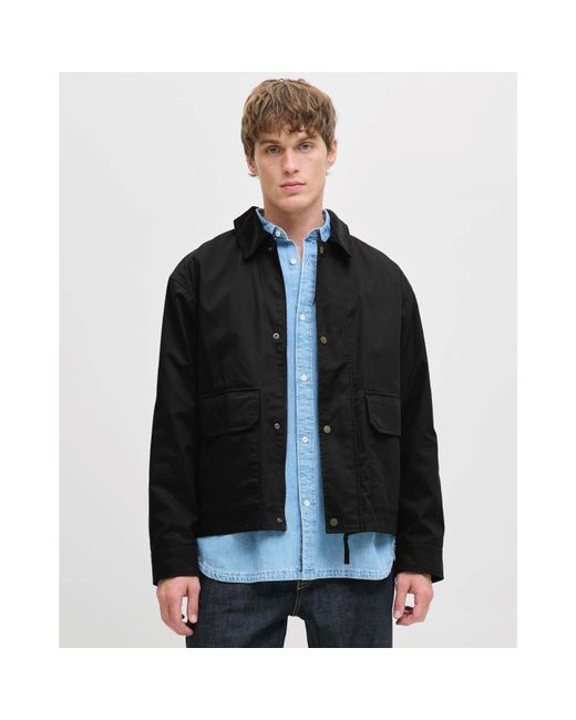 Jack & Jones Black Utility Barn Jacket for men