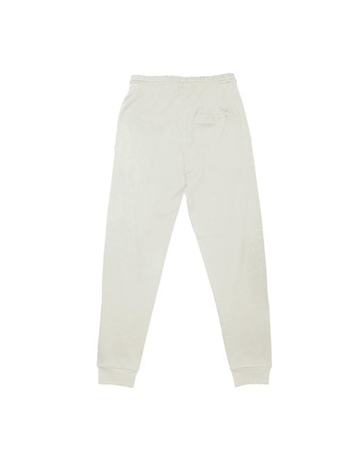 Aquascutum White Closed Hem Fleece Joggers for men