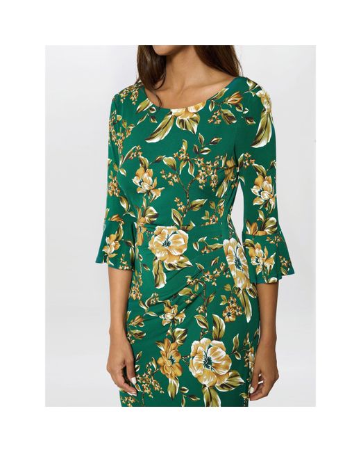 Gina Bacconi Green Yasmine Floral Dress