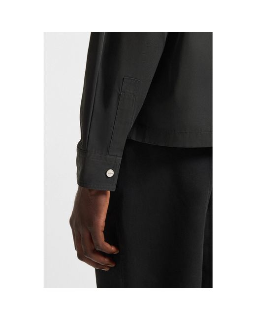 HUGO Black Evalom Long Sleeve Oxford Shirt for men