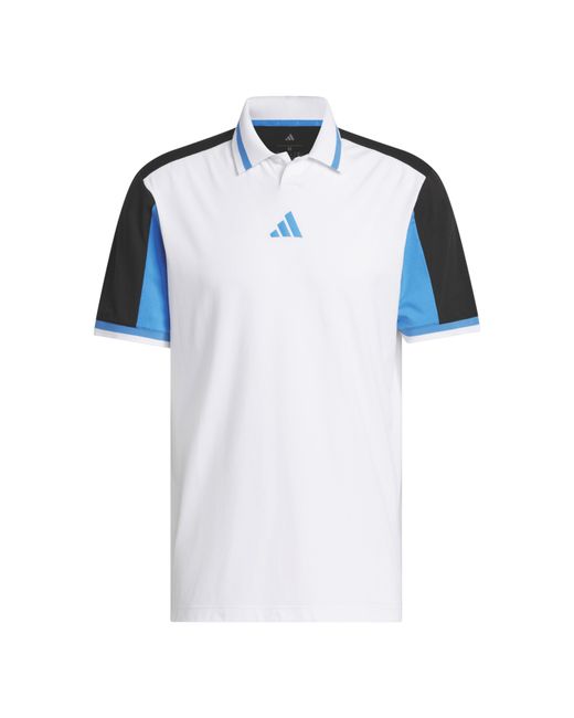 Adidas Blue Short Sleeve Performance Polo Shirt for men