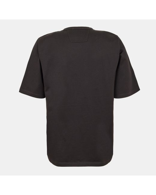CP COMPANY METROPOLIS Black Front Logo T-Shirt for men