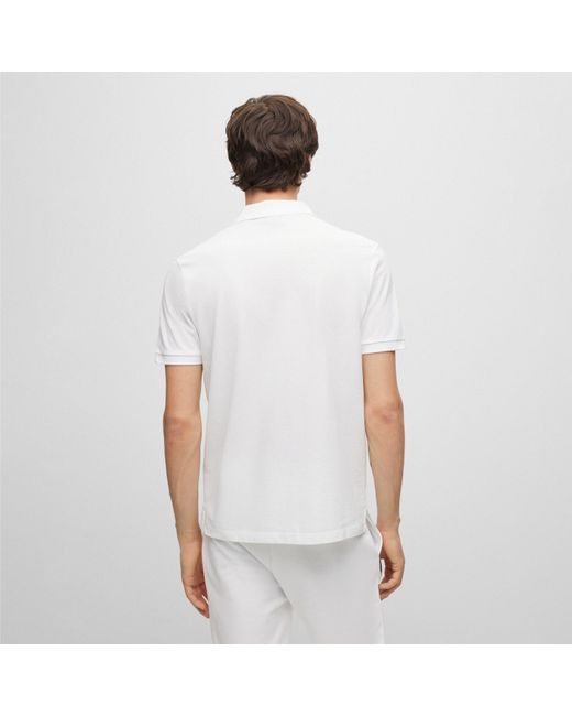 HUGO White Donos Polo Shirt for men
