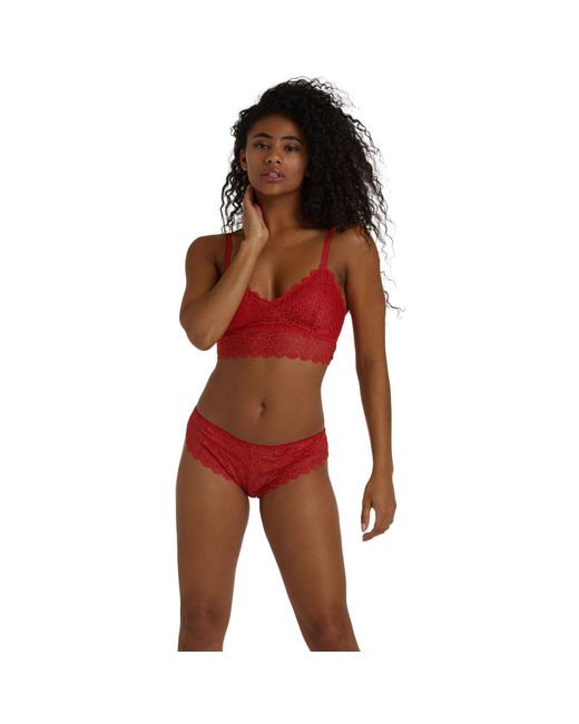 Wolf & Whistle Red Ariana Everyday Lace Bralette