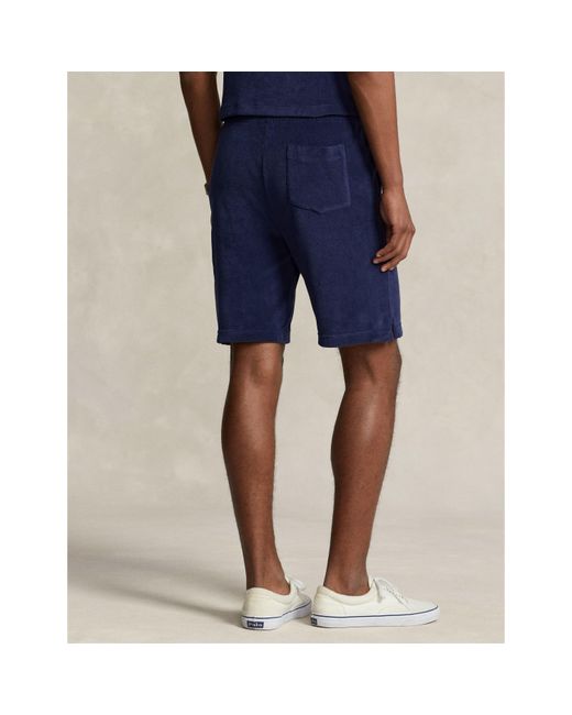 Polo Ralph Lauren Blue Logo Jersey Shorts for men