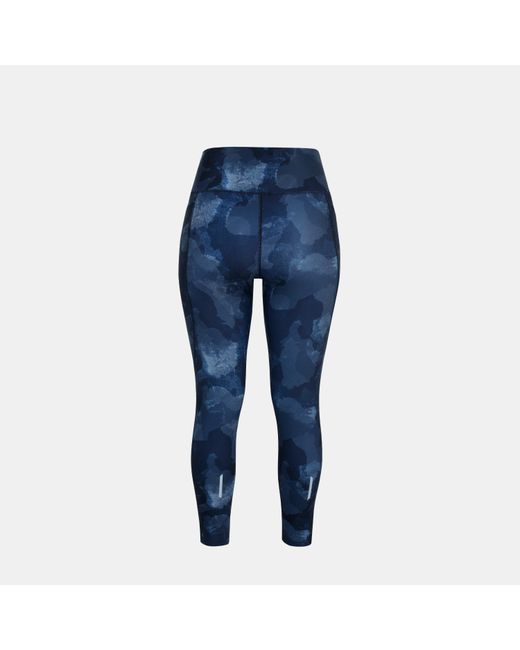 La Gear Blue High Waisted Full Length Skinny Fit Performance Gym Leggings