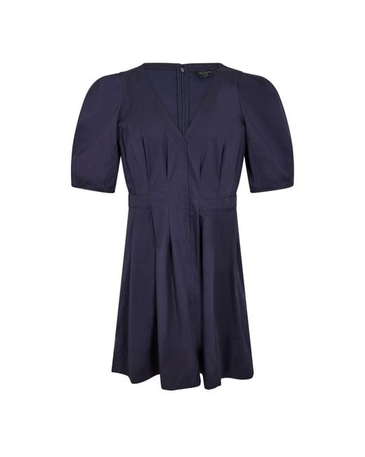 Ted Baker Blue V Neck Md Ld99