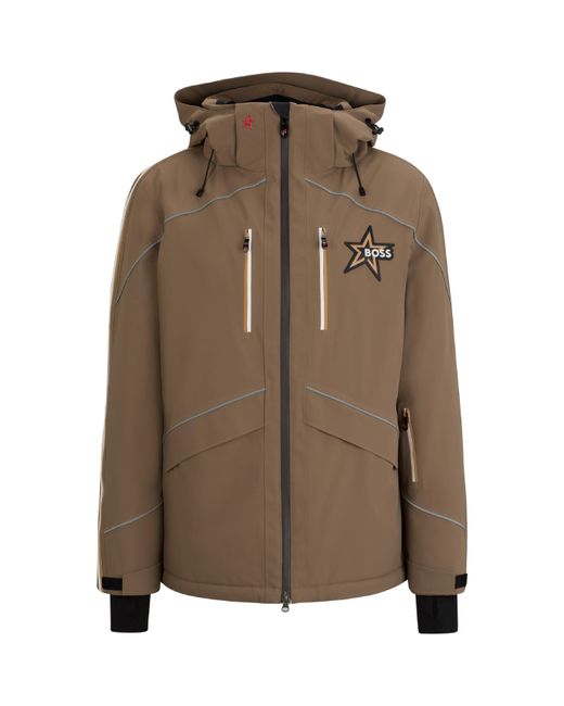 Boss Brown Technical Ski Jacket for men