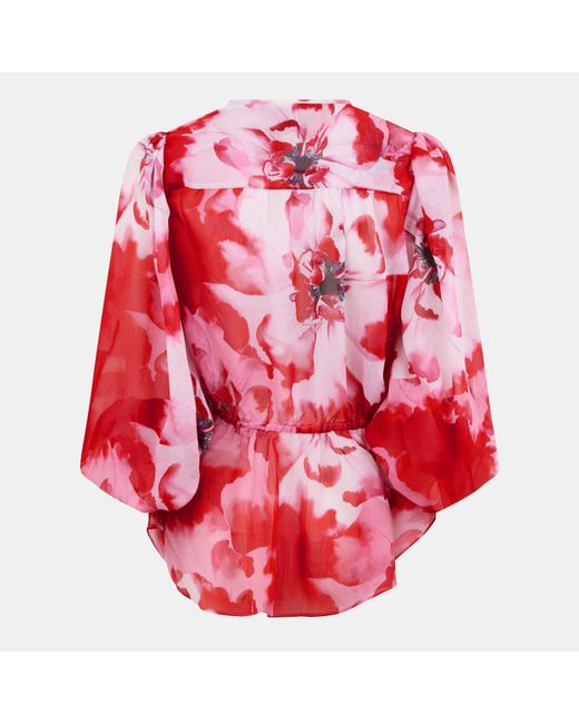 Ted Baker Red Aleria Floral Top