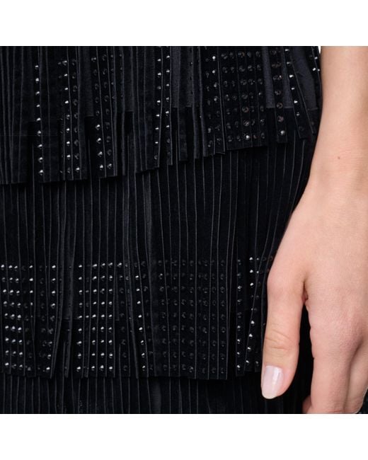 DKNY Black Rhinestone Skir Ld64