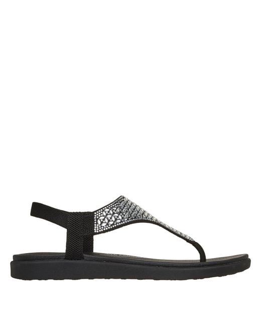 Skechers Black Med Luxe Me Flat Sandals for men