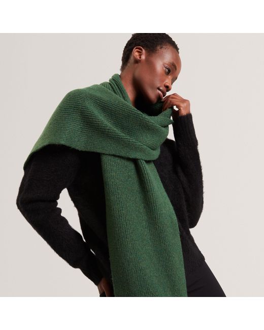 Ted Baker Green Classic Rib Scarf