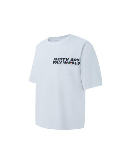PRETTY BOY UGLY WORLD White The Regular Fit T-Shirt for men