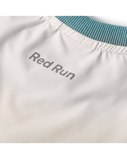 Red Run White Skyline Windbreaker Top